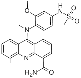 CAS 登录号：80841-47-0， 9-(2-甲氧基-4-(甲基磺酰基氨基)苯胺基)-N,5-二甲基吖啶-4-甲酰胺