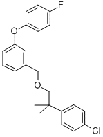 CAS 登录号:80843-60-3, 1-((2-(4-氯苯基)-2-甲基丙氧基)甲基)-3-(4-氟苯氧基)苯
