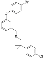 CAS#: 80843-89-6, 1-(4-Bromophenoxy)-3-(((2-(4-Chlorophenyl)-2-Methylpropyl)Thio)Methyl)-Benzene