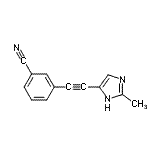 CAS#: 808773-42-4, 3-[(2-Methyl-1H-imidazol-4-yl)ethynyl]benzonitrile