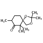 CAS 登录号：810682-18-9， (5S)-2,2,6,6,8-五甲基-1,3-二氧杂螺[4.5]癸烷-7-酮