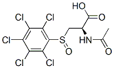 CAS 登录号：81081-96-1， (2R)-2-乙酰氨基-3-(2,3,4,5,6-五氯苯基)亚磺酰-丙酸