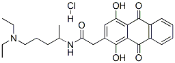 CAS#: 81085-97-4, N-(4-(Diethylamino)-1-Methylbutyl)-9,10-Dihydro -1,4-Dihydroxy-9,10-Dioxo-2-Anthraceneacetamide Monohydrochloride