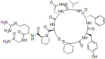 CAS 登录号：81094-15-7， 1-(1-巯基环己烷乙酸)-2-D-酪氨酸-4-L-缬氨酸-8-L-精氨酸-后叶加压素