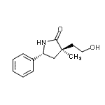 CAS 登录号：811445-85-9， (3R,5R)-3-(2-羟基乙基)-3-甲基-5-苯基-2-吡咯烷酮