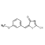 CAS 登录号：81154-02-1， (5E)-5-(3-甲氧基苄亚基)-2-硫基-1,3-噻唑-4(5H)-酮