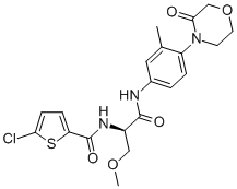 CAS#: 811811-33-3, 5-Chloro-N-[(1R)-1-(Methoxymethyl)-2-[[3-Methyl-4-(3-Oxo-4-Morpholinyl)Phenyl]Amino]-2-Oxoethyl]-2-Thiophenecarboxamide