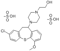 CAS#: 81223-37-2, 4-(2-Chloro-10,11-Dihydro-6-Methoxydibenzo(B,F)Thiepin-10-Yl)-1-Piperazineethanol Dimethanesulfonate (Salt)