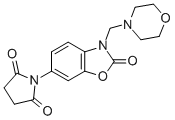 CAS 登录号：81282-55-5， 1-(2,3-二氢-3-(4-吗啉基甲基)-2-氧代-6-苯并恶唑基)-2,5-吡咯烷二酮