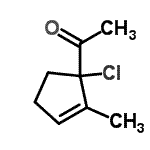 CAS#: 81454-83-3, 1-(1-Chloro-2-methyl-2-cyclopenten-1-yl)ethanone