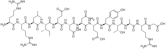 CAS 登录号：81493-98-3， H-精氨酰-精氨酰-亮氨酰-异亮氨酰-谷氨酰-天冬氨酰-天冬氨酰胺酰-谷氨酰-酪氨酰-苏氨酰-丙氨酰-精氨酰-甘氨酸
