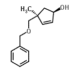 CAS 登录号：815587-19-0， (1R,4S)-4-[(苄氧基)甲基]-4-甲基-2-环戊烯-1-醇