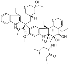 CAS 登录号：81571-25-7， N-(O-4-去乙酰基-长春花碱-23-酰基)-L-亮氨酸乙酯