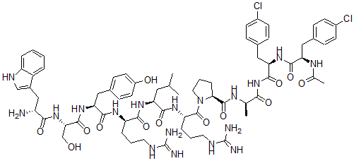 CAS 登录号：81608-49-3， N-乙酰基-(4-氯苯丙氨酰)(1,2)-色氨酰(3)-精氨酰(6)-丙氨酰胺2(10)-黄体生成激素释放激素