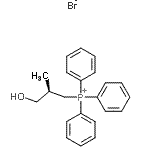 CAS 登录号：81658-47-1， [(2R)-3-羟基-2-甲基丙基](三苯基)鏻溴化物