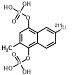 CAS#: 81781-58-0, [6-Methyl-5,8-bis(phosphonooxy)-2-naphthyl](<sup>211</sup>At)astatine