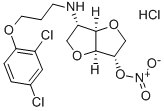 CAS#: 81785-51-5, 1,4:3,6-Dianhydro-2-deoxy-2-((3-(2,4-dichlorophenoxy)propyl)amino)-L-iditol 5-nitrate monohydrochloride