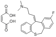 CAS 登录号：81890-59-7， (E)-9-氟-11-(3-二甲基氨基亚丙基)-6,11-二氢二苯并(b,e)硫杂卓马来酸氢盐