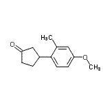 CAS 登录号：819849-77-9， 3-(4-甲氧基-2-甲基苯基)环戊酮