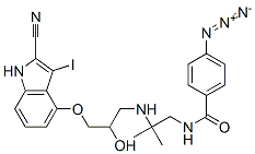 CAS#: 82130-68-5, 1-(4-Azidobenzoyl)-3,3-Dimethyl-6-Hydroxy-7-(2-Cyano-3-Iodoindol-4-Yloxy)-1,4-Diazaheptane