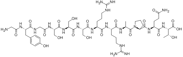 CAS 登录号:82177-09-1, H-甘氨酰-酪氨酰-甘氨酰-丝氨酰-丝氨酰-丝氨酰-精氨酰-精氨酰-丙氨酰-脯氨酰-谷氨酰胺酰-苏氨酸