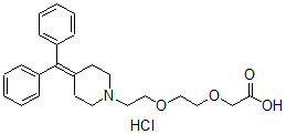 CAS#: 82227-38-1, (2-(2-(4-(Diphenylmethylene)-1-piperidinyl)ethoxy)ethoxy)acetic acid hydrochloride