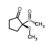 CAS 登录号：823221-67-6， (2R)-2-(甲硫基)-2-[(R)-甲基亚磺酰]环戊酮