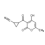 CAS#: 823792-63-8, 2-[(4-Hydroxy-6-methyl-2-oxo-2H-pyran-3-yl)carbonyl]cyclopropanecarbonitrile