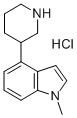 CAS 登录号：82439-10-9， 1-甲基-4-(3-哌啶基)-1H-吲哚单盐酸盐