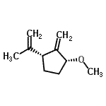 CAS 登录号：824391-12-0， (1R,3R)-1-异丙烯基-3-甲氧基-2-亚甲基环戊烷e