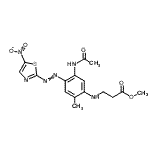 CAS#: 82463-26-1, Methyl N-{5-acetamido-2-methyl-4-[(5-nitro-1,3-thiazol-2-yl)diazenyl]phenyl}-beta-alaninate