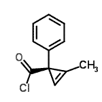 CAS 登录号：82555-74-6， (1R)-2-甲基-1-苯基-2-环丙烯-1-甲酰氯