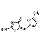 CAS#: 827587-14-4, (5E)-2-Amino-5-[(5-methyl-2-furyl)methylene]-1,3-thiazol-4(5H)-one