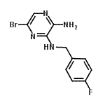 CAS#: 827602-57-3, 5-Bromo-N<sup>3</sup>-(4-fluorobenzyl)-2,3-pyrazinediamine