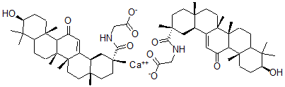 CAS 登录号：82824-02-0， 共轭甘草亭基-甘氨酸钙盐