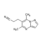 CAS#: 828299-06-5, 3-(5,7-Dimethylpyrazolo[1,5-a]pyrimidin-6-yl)propanenitrile