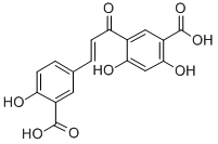 CAS 登录号：82846-16-0， 5-(3-(3-羧基-4-羟基苯基)-1-氧代-2-丙烯基)-2,4-二羟基苯甲酸