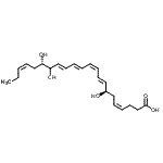 CAS 登录号：82864-77-5， (4Z,7R,8E,10Z,12E,14E,17S,19Z)-7,16,17-三羟基-4,8,10,12,14,19-二十二碳六烯酸