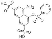 CAS 登录号：83-23-8， 4-氨基-5-((苯基磺酰基)氧基)萘-2,7-二磺酸