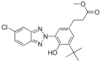 CAS 登录号：83044-91-1， 3-[3-叔-丁基-4-羟基-5-(5-氯-2H-苯并三唑-2-基)苯基]丙酸甲酯