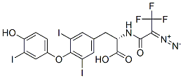 CAS 登录号：83093-58-7， N-(2-重氮基-3,3,3-三氟-1-氧代丙基)-O-(4-羟基-3-碘苯基)-3,5-二碘-L-酪氨酸