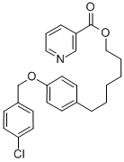 CAS#: 83123-66-4, 3-Pyridinecarboxylic Acid, 6-(4-((4-Chlorophenyl)Methoxy)Phenyl)Hexyl Ester