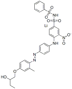 CAS 登录号：83221-40-3， 4-[[4-[2-[4-(2-羟基丁氧基)-2-甲基苯基]偶氮]苯基]氨基]-3-硝基-N-(苯磺酰基)-苯磺酰胺锂盐(1:1)