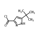 CAS#: 83405-72-5, 5-(2-Methyl-2-propanyl)-1H-pyrazole-3-carbonyl chloride