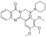 CAS 登录号：83409-00-1， 1-(4-氧代-2-(3,4,5-三甲氧基苯基-3(4H)-喹唑啉基)乙酰基)哌啶