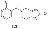 CAS#: 83427-62-7, 5-(1-(2-Chlorophenyl)ethyl)-5,6,7,7a-tetrahydro-4H-thieno(3,2-c)pyridin-2-one hydrochloride