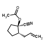 CAS 登录号：834885-59-5， (1R,2S)-2-烯丙基-1-氰基环戊基乙酸酯