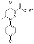 CAS 登录号：83588-43-6， 1-(4-氯苯基)-6-甲基-4-氧代-哒嗪-3-羧酸钾