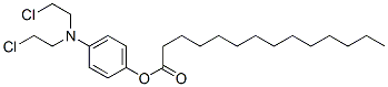 CAS 登录号：83626-93-1， [4-[二(2-氯乙基)氨基]苯基]十四烷酸酯
