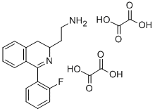 CAS 登录号：83658-26-8， 3,4-二氢-1-(2-氟苯基)-3-异喹啉乙胺草酸盐 (1:2)
